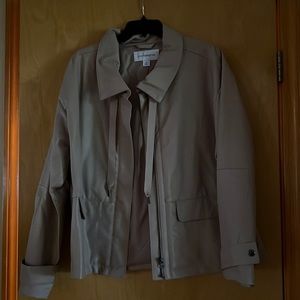 Liz Claiborne tan faux leather jacket